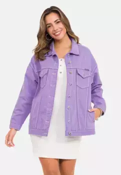 Джинсовая куртка Cipo & Baxx в современном стиле, фиолетовый