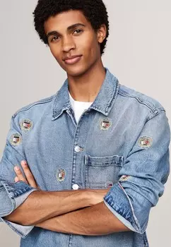 Джинсовая куртка CREST OVER Tommy Jeans, синий деним