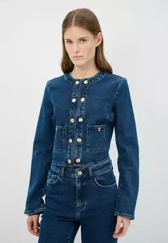 Джинсовая куртка CROP adL, темно-синий