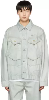 Джинсовая куртка цвета хаки со вставками Objects IV Life