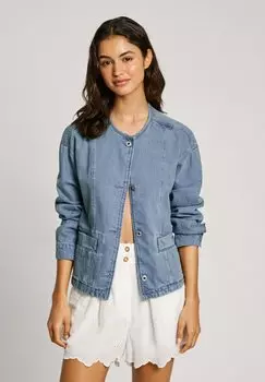 Джинсовая куртка DAENA DAZZLE Pepe Jeans, цвет Grey Blue Rigid Denim