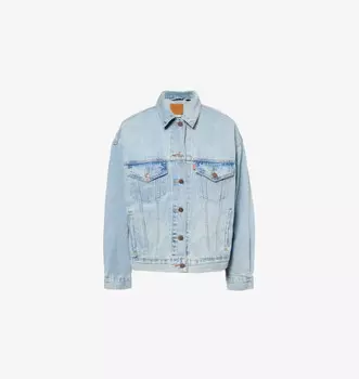 Джинсовая куртка дальнобойщика 90-х годов Levis, цвет i told you trucker