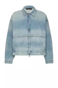 Джинсовая куртка дальнобойщика Fear of God ESSENTIALS, цвет Vintage Blue