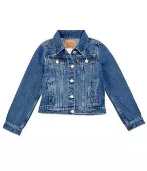 Джинсовая куртка дальнобойщика Levi's для девочек 7–16 лет, синий