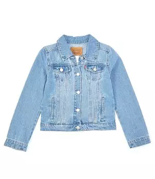 Джинсовая куртка дальнобойщика Levi's для девочек 7–16 лет, синий