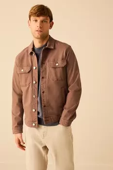 Джинсовая куртка дальнобойщика Next, коричневый