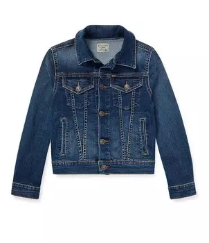 Джинсовая куртка дальнобойщика Polo Ralph Lauren для больших девочек 7–16 лет, синий