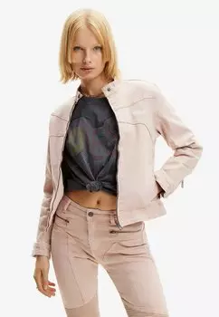 Джинсовая куртка Desigual, розовый