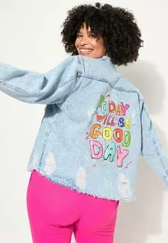 Джинсовая куртка DESTROYED RCKENDRUCK Angel of Style, светло-голубой