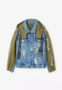 Джинсовая куртка Disney'S Mickey Mouse Desigual, зеленый
