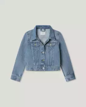 Джинсовая куртка для девочек с обычным кроем Pepe Jeans, синий