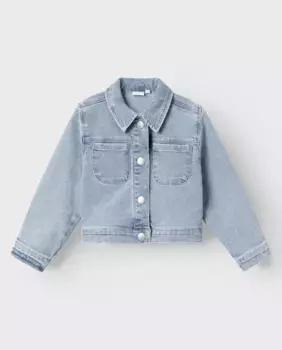 Джинсовая куртка для девочки name it, синий