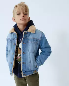 Джинсовая куртка для мальчика на подкладке Kids El Corte Ingls, синий