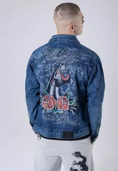 Джинсовая куртка Ed Hardy, синий деним