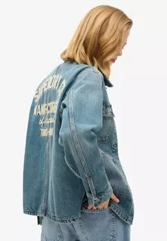 Джинсовая куртка EMBROIDERED CHORE Superdry, темно-синий