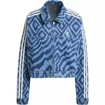 Джинсовая куртка Farm Rio X женская синяя Adidas Originals