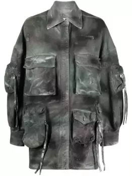 Джинсовая куртка Fern The Attico, зеленый