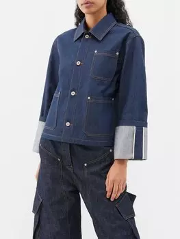 Джинсовая куртка fisherman с подвернутым краем LOEWE, синий