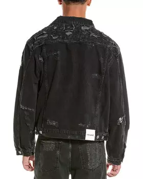 Джинсовая куртка FRAME Destructed Trucker FRAME Denim, черный