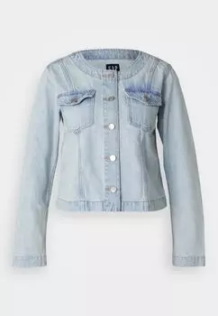 Джинсовая куртка GAP, светлая стирка Collarless Capri
