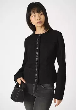 Джинсовая куртка GIACCA KATE LIU JO, черный деним