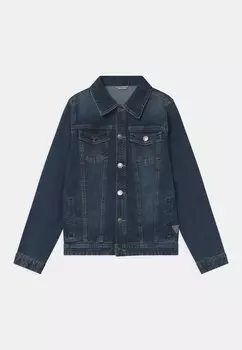 Джинсовая куртка Guess, синий деним
