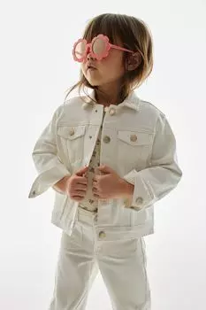 Джинсовая куртка H&M, белый