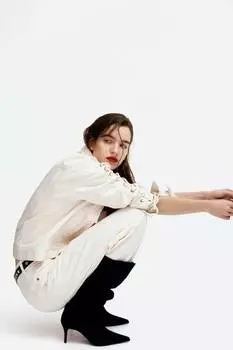 Джинсовая куртка H&M, бежевый