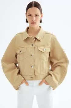 Джинсовая куртка H&M, бежевый