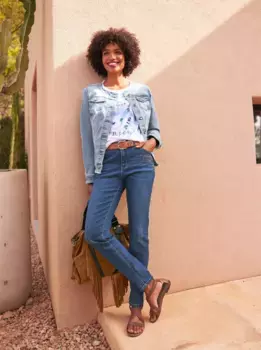 Джинсовая куртка Heine, цвет Blue-Bleached