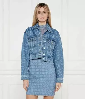 Джинсовая куртка Hugo Blue Galatea_b Cropped Fit, синий