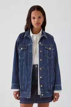 Джинсовая куртка Icon оверсайз Gap, синий