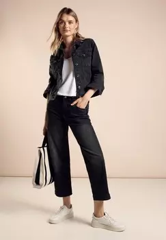 Джинсовая куртка IM WASHED-LOOK Street One, черный деним