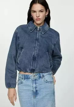 Джинсовая куртка IRENE Mango, синий
