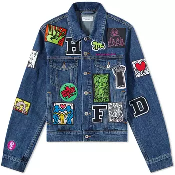 Джинсовая куртка из коллаборации с Keith Haring Honey f*cking Dijon