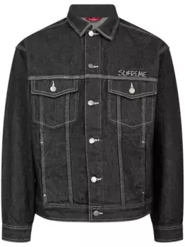 Джинсовая куртка из коллаборации с Smurfs Supreme, черный