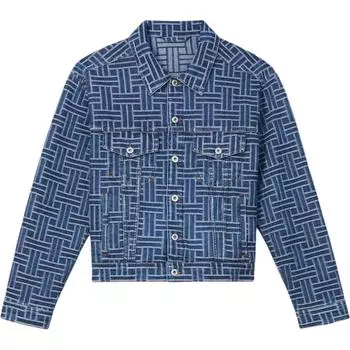 Джинсовая куртка из плетеной ткани KENZO, Medium Stone Blue