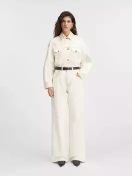 Джинсовая куртка изогнутого кроя Вест де-Ним Jacquemus, кремовый/табачный