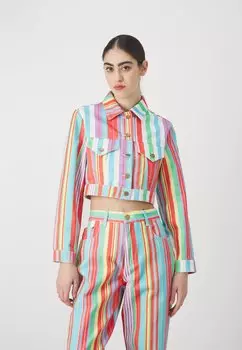 Джинсовая куртка JACKET MOSCHINO JEANS, разноцветный
