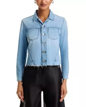 Джинсовая куртка Janelle с пуговицами спереди L'AGENCE, синий