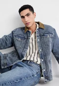 Джинсовая куртка JJIJEAN JJJACKET SHERPA Jack & Jones, синий деним