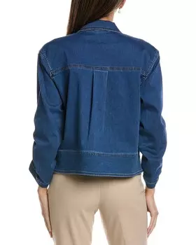 Джинсовая куртка Jones New York с присборенными рукавами, синий