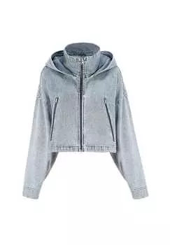 Джинсовая куртка Juliana в уютном дизайне с капюшоном Freshlions, голубой