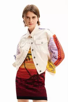 Джинсовая куртка Julie с вышивкой Desigual, красный