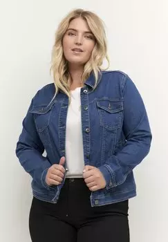 Джинсовая куртка Kaffe Curve KCVICKA, цвет Medium Blue Washed Denim