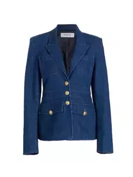 Джинсовая куртка Keith в стиле милитари Derek Lam 10 Crosby, цвет dark wash