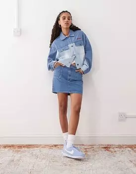 Джинсовая куртка Kickers в стиле вестерн свободного кроя из контрастного денима