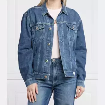 Джинсовая куртка классического кроя Klaudy Guess, синий