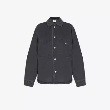 Джинсовая куртка классического кроя с фирменной вышивкой Painters Obey, черный