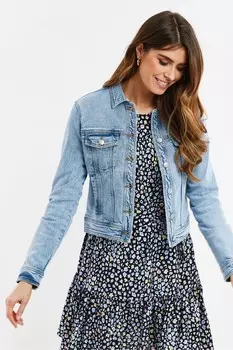 Джинсовая куртка классического кроя Threadbare, синий